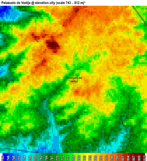 Palazuelo de Vedija elevation map