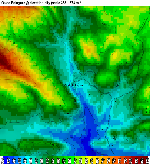 Os de Balaguer elevation map