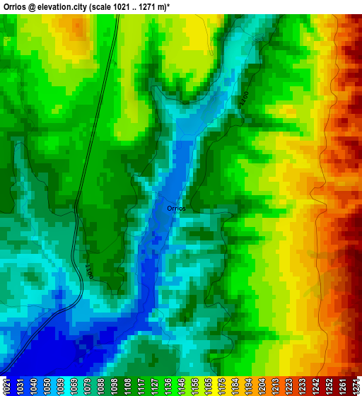 Orrios elevation map