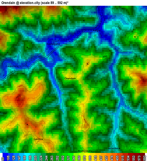 Orendain elevation map