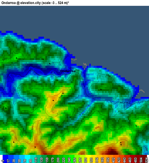 Ondarroa elevation map