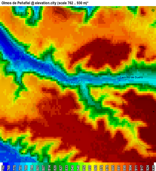 Olmos de Peñafiel elevation map