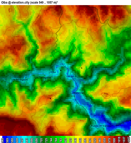 Olba elevation map