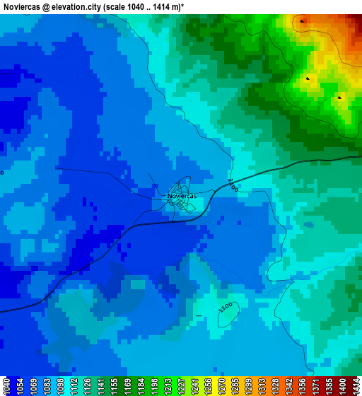 Noviercas elevation map