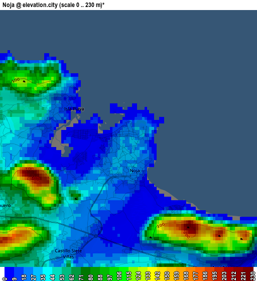 Noja elevation map