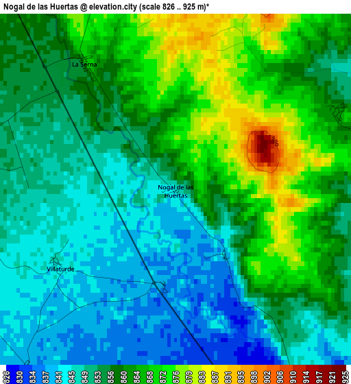 Nogal de las Huertas elevation map