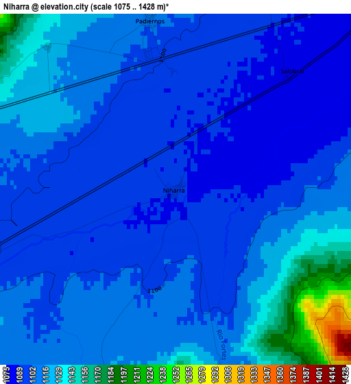 Niharra elevation map