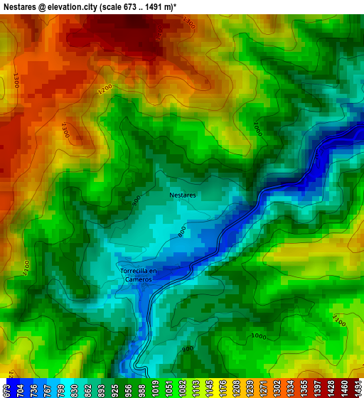 Nestares elevation map