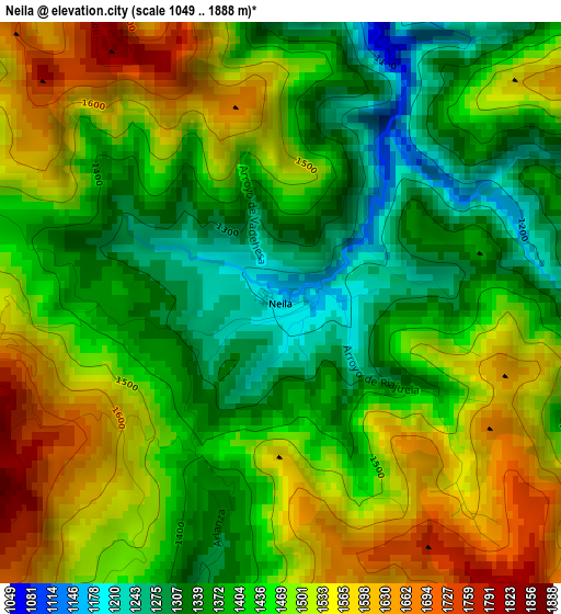 Neila elevation map