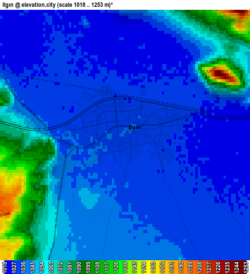 Ilgın elevation map