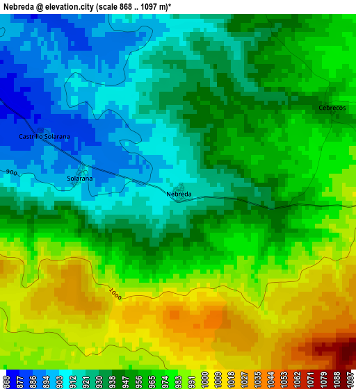 Nebreda elevation map