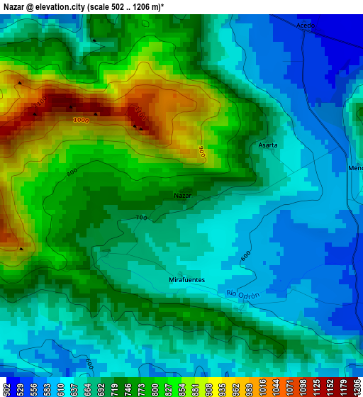 Nazar elevation map