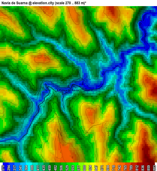 Navia de Suarna elevation map