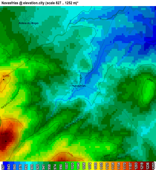 Navasfrías elevation map