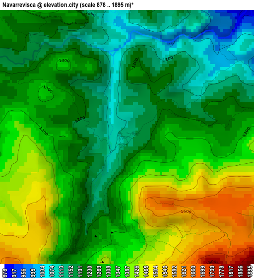 Navarrevisca elevation map