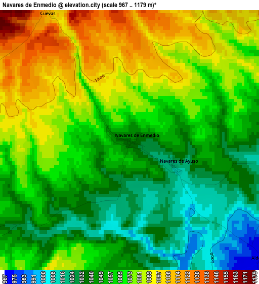 Navares de Enmedio elevation map