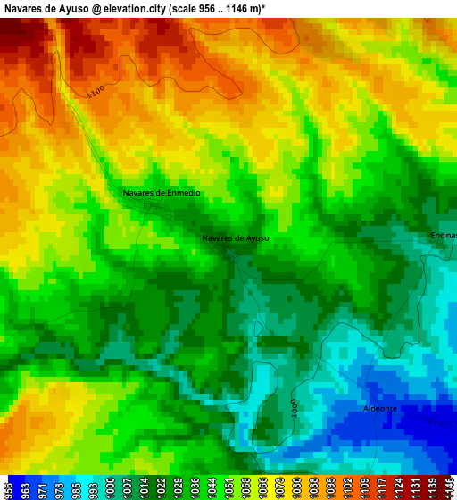 Navares de Ayuso elevation map