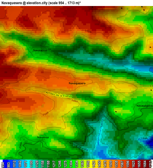 Navaquesera elevation map