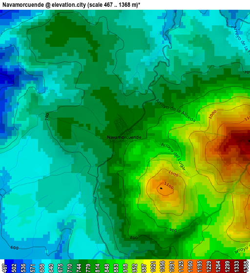 Navamorcuende elevation map