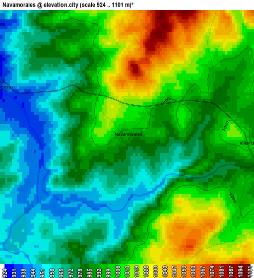 Navamorales elevation map