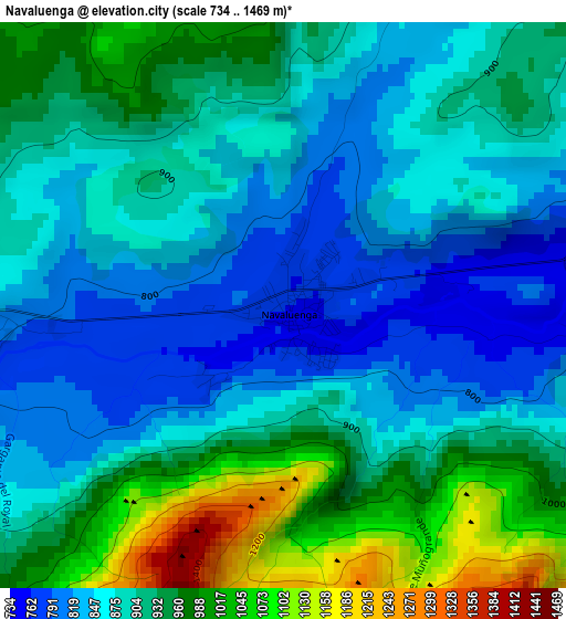 Navaluenga elevation map