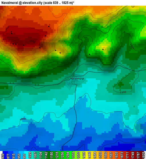 Navalmoral elevation map