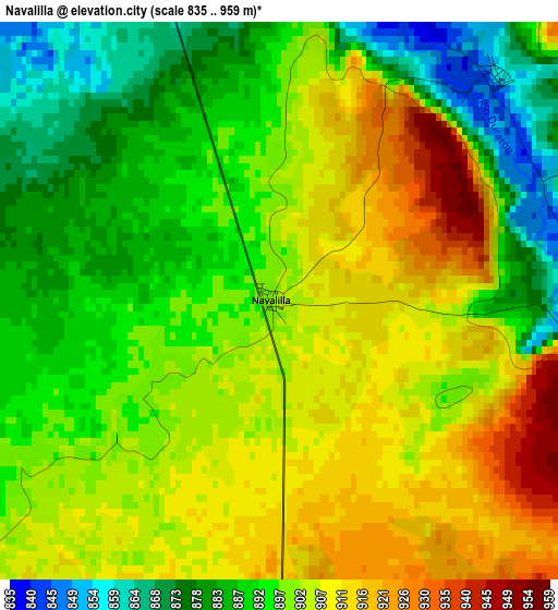 Navalilla elevation map