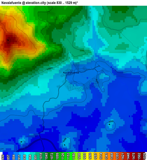 Navalafuente elevation map