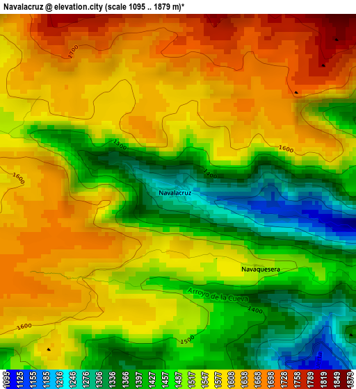 Navalacruz elevation map