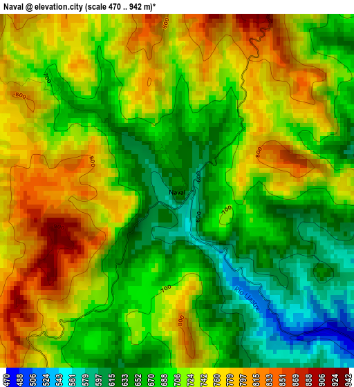 Naval elevation map