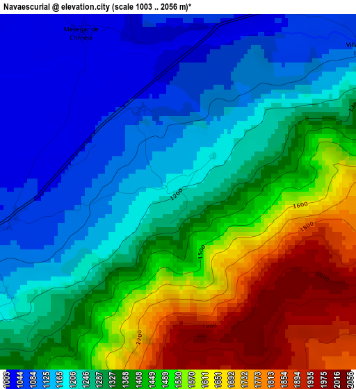 Navaescurial elevation map