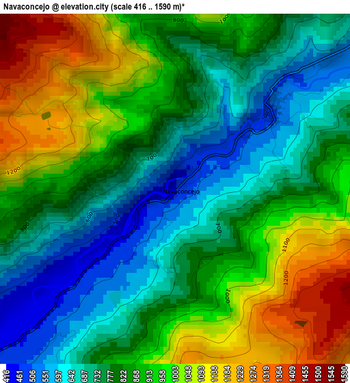 Navaconcejo elevation map