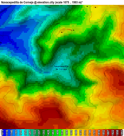 Navacepedilla de Corneja elevation map