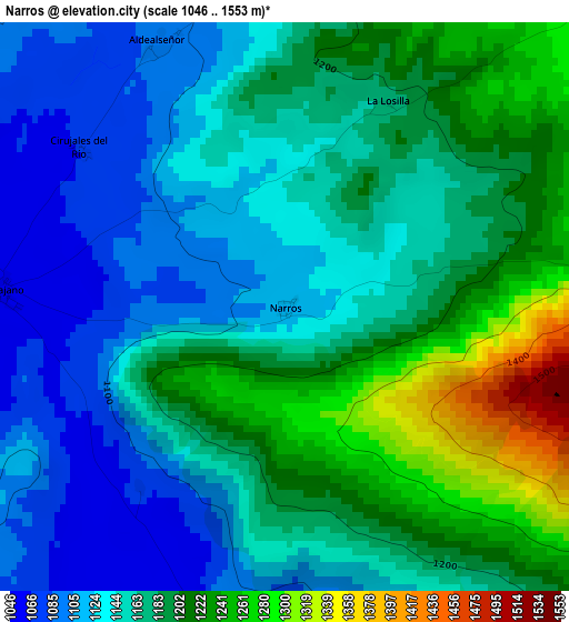 Narros elevation map