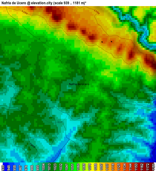 Nafría de Ucero elevation map