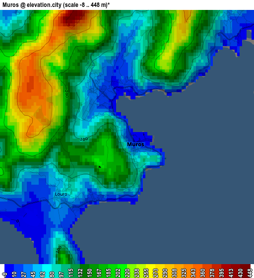 Muros elevation map