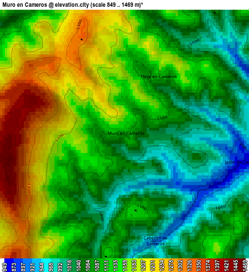 Muro en Cameros elevation map