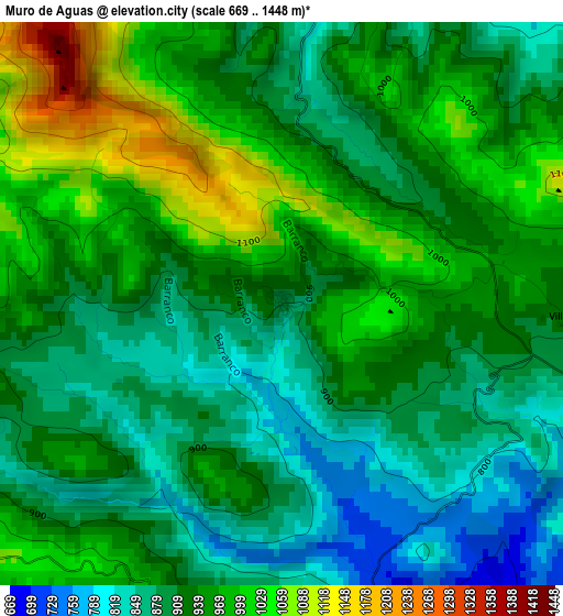 Muro de Aguas elevation map