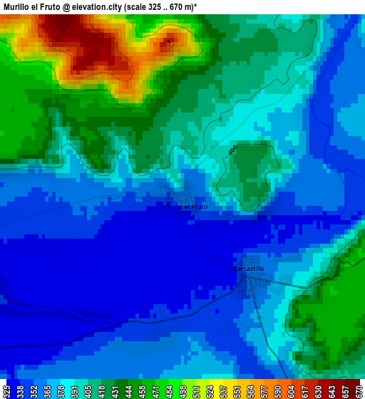 Murillo el Fruto elevation map