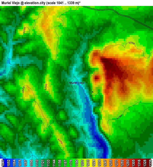 Muriel Viejo elevation map