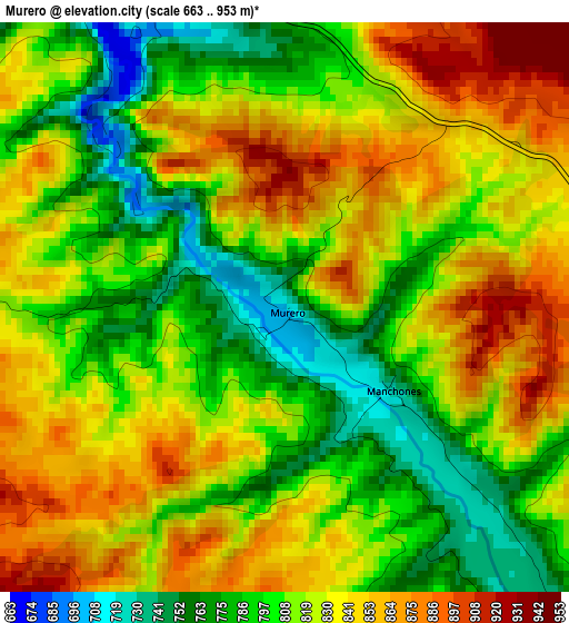 Murero elevation map