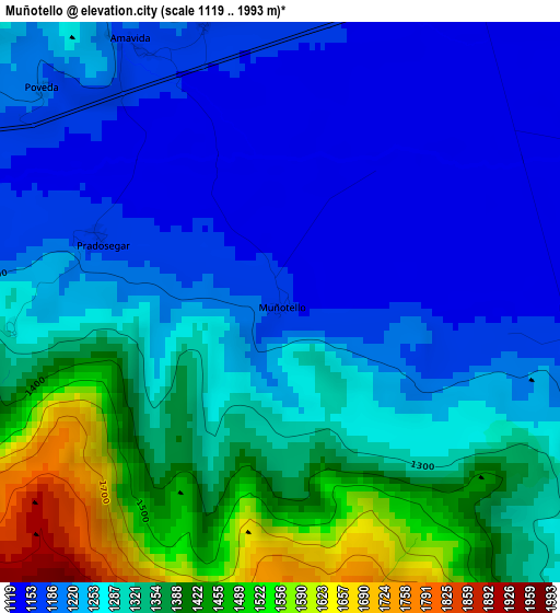 Muñotello elevation map