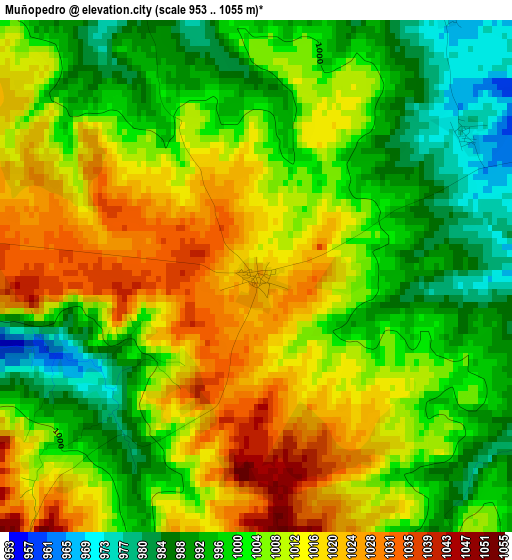 Muñopedro elevation map