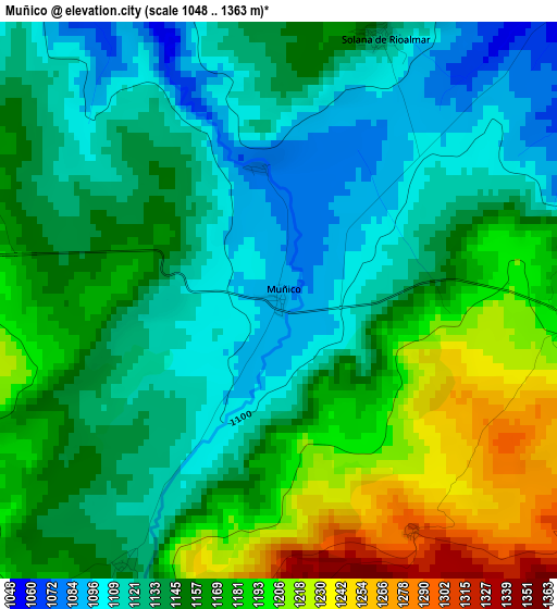 Muñico elevation map