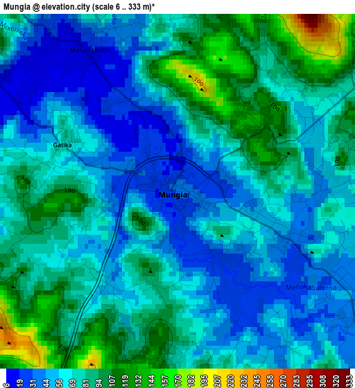 Mungia elevation map