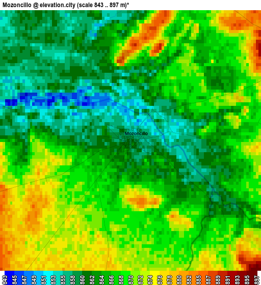 Mozoncillo elevation map