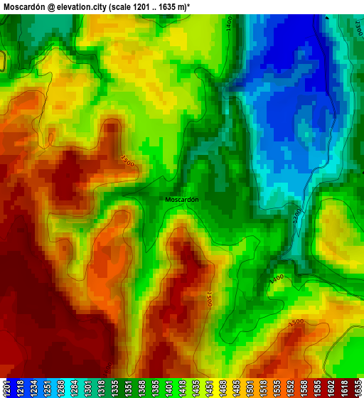 Moscardón elevation map