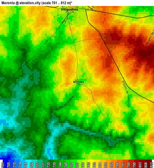 Moronta elevation map