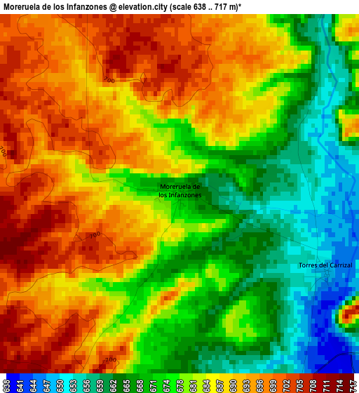 Moreruela de los Infanzones elevation map