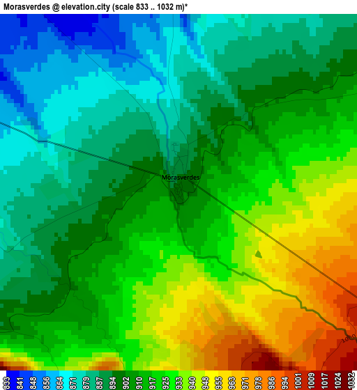 Morasverdes elevation map